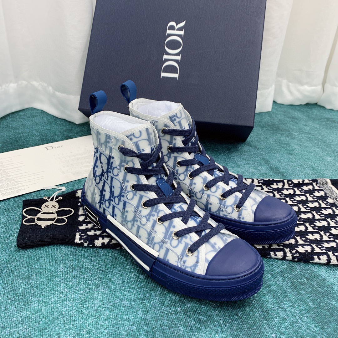 Giày Dior B23 High Daniel Arsham Light Blue Best Quality  Shop Nhung