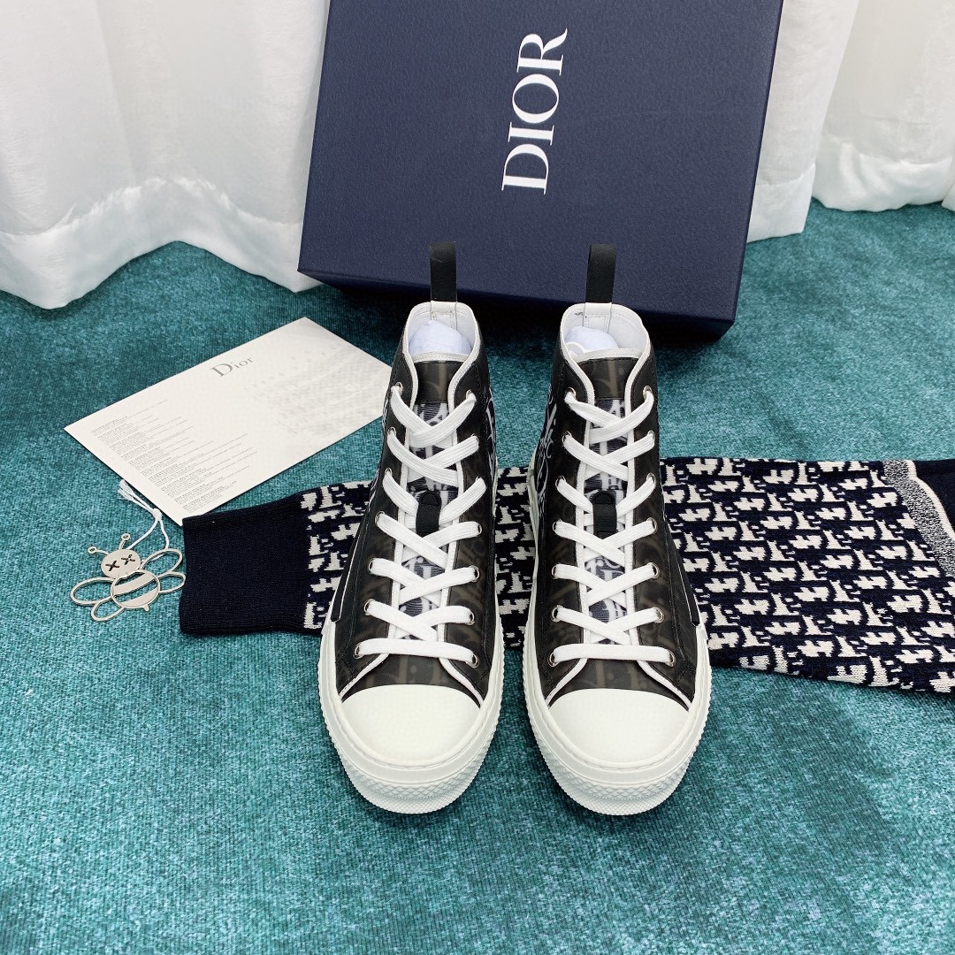 Giày Dior B23 High Dior Oblique White Black Rep 11  N2K Sneaker