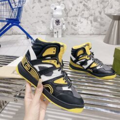 Gucci Basket sneaker black yellow 2