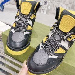 Gucci Basket sneaker black yellow 3