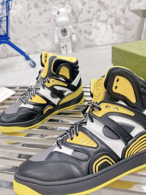Gucci Basket sneaker black yellow 6
