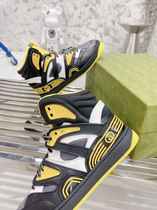 Gucci Basket sneaker black yellow 7