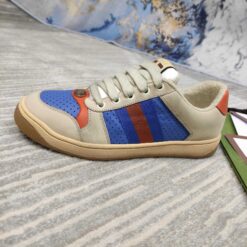 Gucci Screener GG White Blue Red Leather