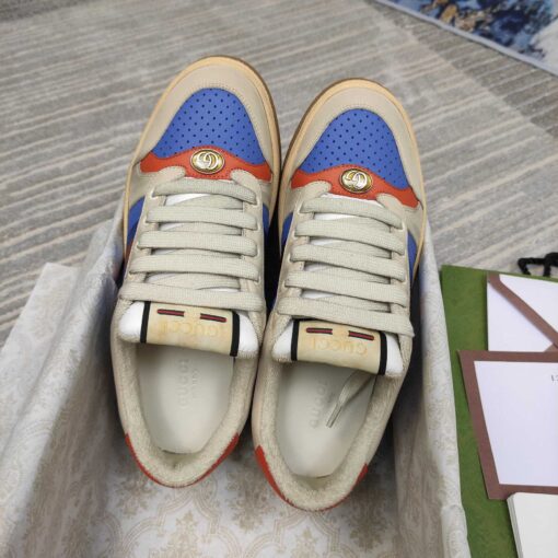Gucci Screener GG White Blue Red Leather 4