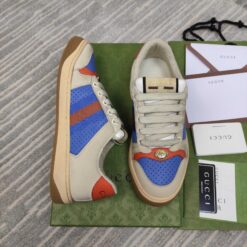 Gucci Screener GG White Blue Red Leather 6