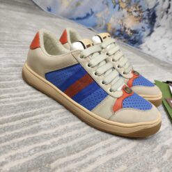 Gucci Screener GG White Blue Red Leather 7