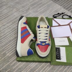 Gucci Screener GG White Red Blue Leather 2