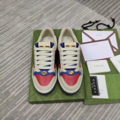 Gucci Screener GG White Red Blue Leather 7