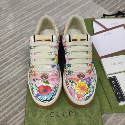 Gucci White Ken Scott Edition Floral Screener Sneaker 4