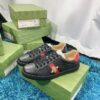 Gucci ace black bee embroidered