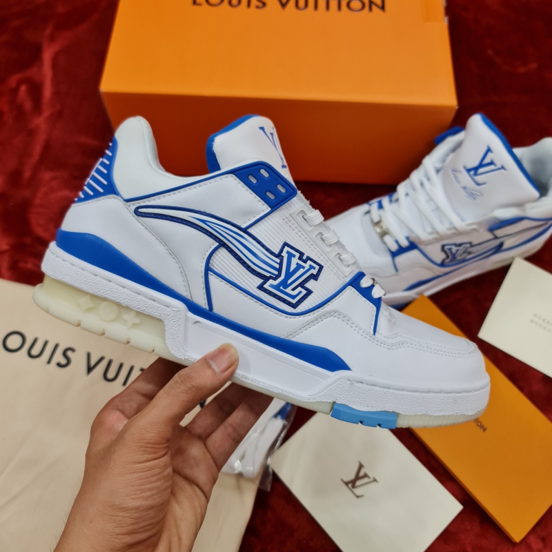 Giày Louis Vuitton Trainer Maxi Blue xanh dương rep 11  Ruby Store