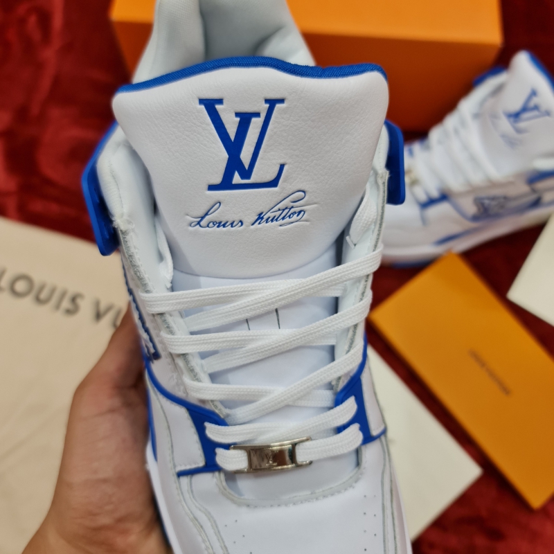 Louis Vuitton Trainer Blue Sneaker Mens Shoes