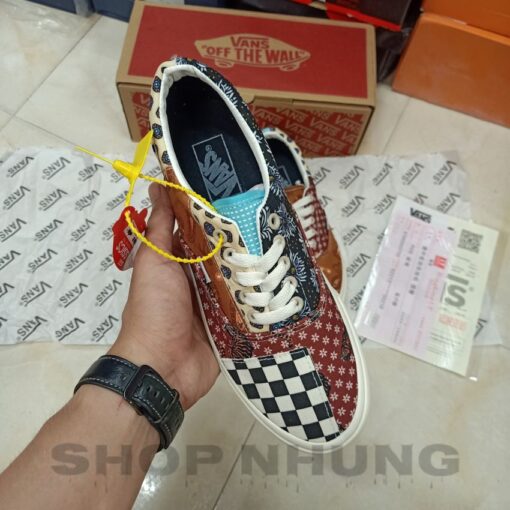Giay the thao nam nu vans old skool tho cam tiger patchwork co thap 7